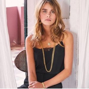 Sezane Rosa top in black, sz 38